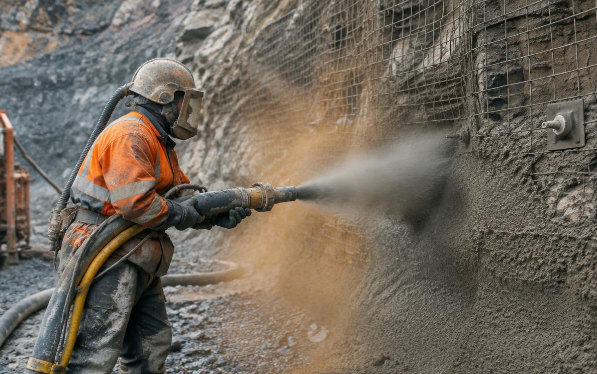 Shotcrete application